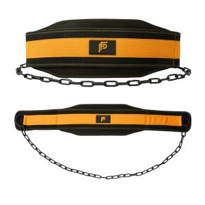 Profit Sports Heavy Duty Cowhide Compression Dipping Belt with Steel Chain –