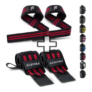 Profit Sports Premium Red Wrist Wraps for Weightlifting & Strength Training