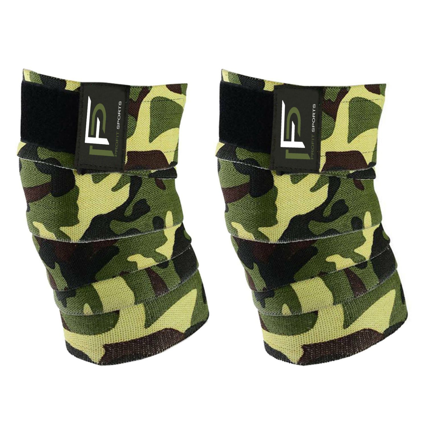 Gray Camo Non-Slip Knee Wraps for Weightlifting & Gym Training - Image 2