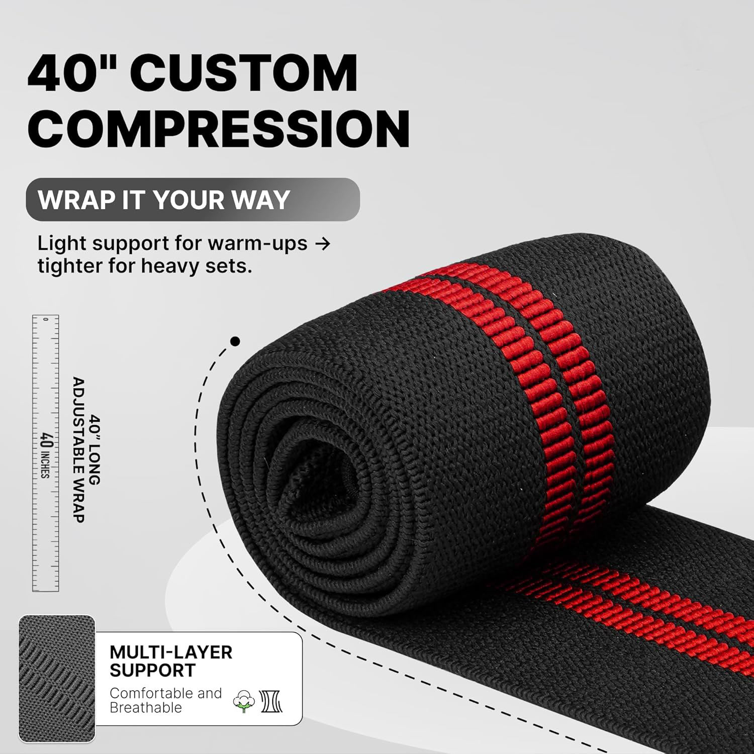 Custom Soft Breathable Elbow Wraps – Elastic Compression Support for Weightlifting - Image 2