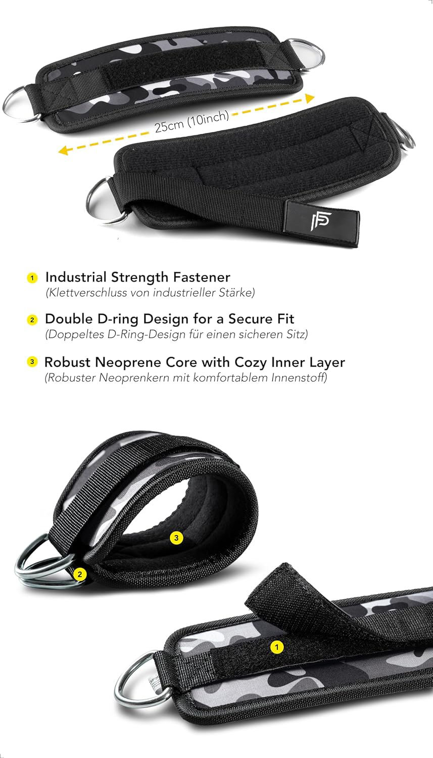 Custom Neoprene Ankle Straps | Gym & Resistance Training Equipment - Image 2