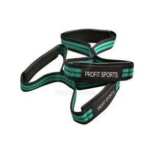 Green Figure 8 lifting straps for deadlifts, wholesale private label