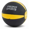 Black yellow medicine ball 6LB for functional training, wholesale private label