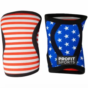 USA flag elbow sleeves for weightlifting, wholesale private label