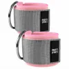 wholesale Grey pink ankle strap for gym workouts, custom private label