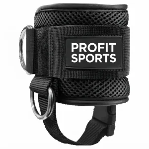 wholesale Black ankle strap for cable machine workouts, custom private label