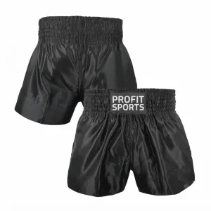 Black Thai shorts for MMA training, wholesale private label