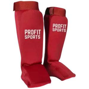 Red shin guard for MMA training, wholesale private label