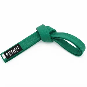 Green martial arts belt for karate ranking, wholesale private label