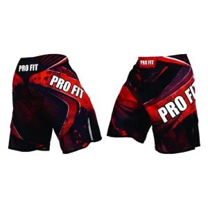 Red MMA shorts for fight training, wholesale private label