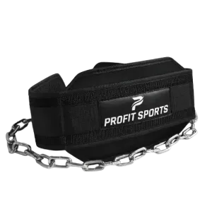 Black nylon dip belt with steel chain, wholesale private label
