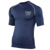 Navy blue rash guard for BJJ training, wholesale private label