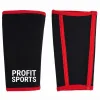 Black red knee sleeves for weightlifting, wholesale private label