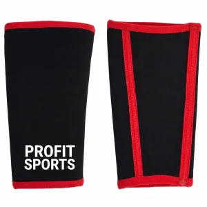 Black red knee sleeves for weightlifting, wholesale private label