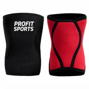 Red black knee sleeves for squats, wholesale private label