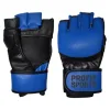 Blue MMA gloves for grappling training, wholesale private label