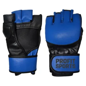 Blue MMA gloves for grappling training, wholesale private label