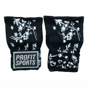 Black floral gel mitts for boxing hand protection, wholesale private label