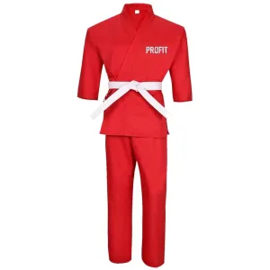 Red karate uniform gi for training, wholesale private label