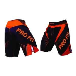 Orange MMA fight shorts for training, wholesale private label