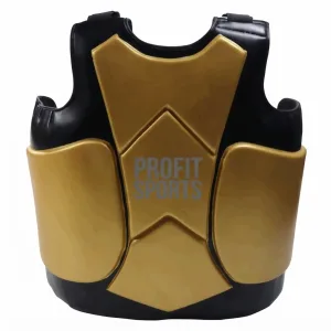 Gold chest guard for boxing sparring, wholesale private label