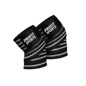 Black grey knee wraps for squats and powerlifting, wholesale private label