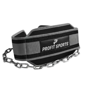 Grey nylon dip belt with steel chain, wholesale private label