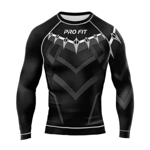 Black full sleeves rash guard for BJJ training, wholesale private label