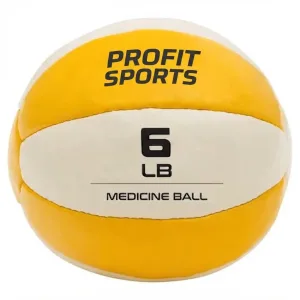 Yellow white medicine ball 6LB for functional training, wholesale private label