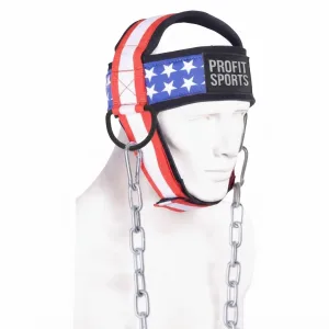 USA flag head harness for neck training, wholesale private label