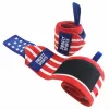 USA flag cotton wrist wraps for weightlifting, wholesale private label