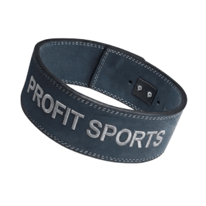 Navy leather lever belt for powerlifting, wholesale private label