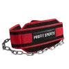Red nylon dip belt with steel chain, wholesale private label