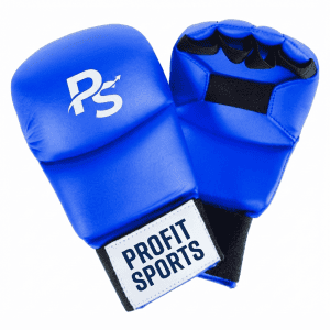 Royal blue karate mitts for martial arts training, wholesale private label