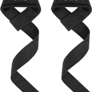 Black lifting straps for deadlifts, wholesale private label