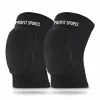 Black ribbed knee protector for boxing sparring, wholesale private label