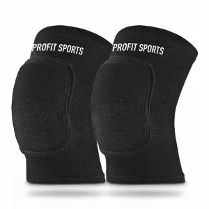 Black ribbed knee protector for boxing sparring, wholesale private label