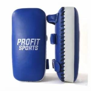 Blue white kick pads for Muay Thai training, wholesale private label