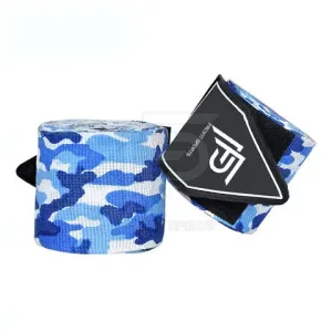 Blue camo hand wraps for wrist support, wholesale private label