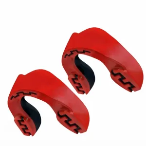 Red double mouth guard set for boxing, wholesale private label
